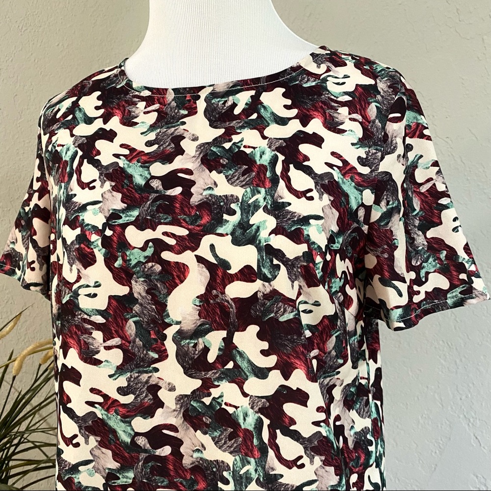 NWOT Daisy Street Abstract Ruffle Hem Sheath Dress, XS - Picture 5 of 14